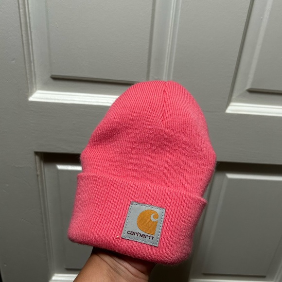 Carhartt Girls Pink Toddler Winter Warm Beanie hat - Picture 3 of 5